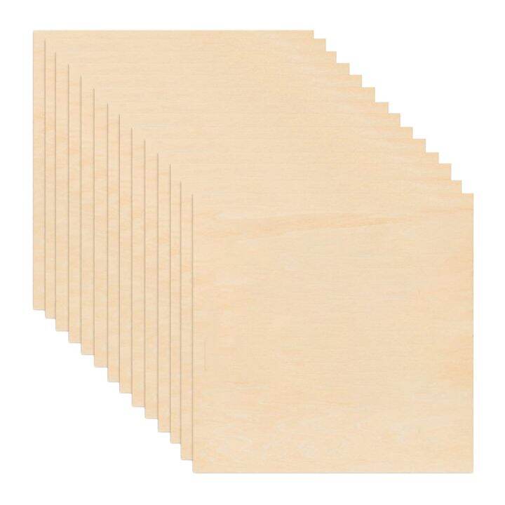 50Packs 4 X 4 Inch Plywood Sheets Wood Veneer Sheet 1/16 Inch Thin Wood