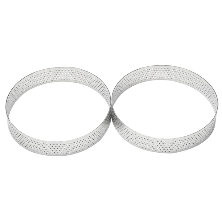 10pcs-circular-tart-rings-with-holes-stainless-steel-fruit-pie-quiches-cake-mousse-mold-kitchen-baking-mould