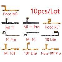 10pcs Power On Off Volume ปุ่มด้านข้าง Key Flex Cable สําหรับ Xiaomi Mi 11 10 10T Lite 10 Pro Mi Note 10 Pro Poco F1 X3 M3