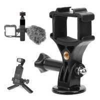 กล้องวงเล็บขยายกรอบ Triple Cold Shoe ไมโครโฟน Extension Fixed Mount สำหรับ DJI OSMO Pocket 2กล้องกีฬาอุปกรณ์เสริม