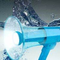 Waterproof Handheld Megaphone Speaker Bullhorn Voice and Siren Alarm Modes Volume Control with 1.5W Led Light Megaphones