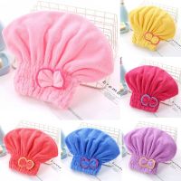 Microfibre Quick Hair Drying Bath Spa Bowknot Wrap Towel Hat Cap For Bath Bathroom Accessories Shower Cap for Women Hair Cap Towels