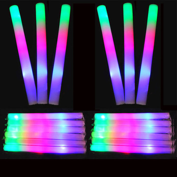 50pcsset-led-foam-glow-sticks-light-up-soft-rally-rave-glow-wands-multicolor-cheer-tube-christmas-concert-festivals-party-toy