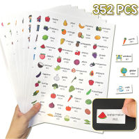 สติกเกอร์ 325 Words Stickers Family Scene Daily Life Sight Words Common Chinese English Sticky Notes Speaking Practice Learn To Read Games Enlightenment English Early Learning Educational Montessori Toys Instruction Self Adhesive Label for Children Kids