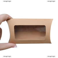 dongchigai 10pcs Cookie Candy box กับ window Wedding kraft Paper กล่องของขวัญบรรจุภัณฑ์