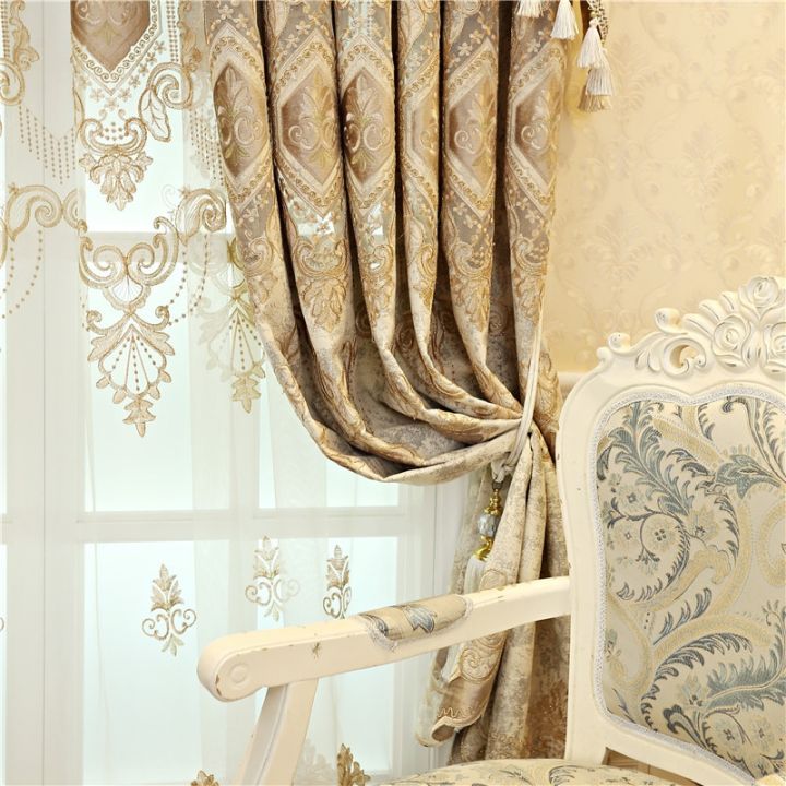 european-and-american-luxury-high-quality-elegant-beige-chenille-embroidered-blackout-curtains-for-living-room-windows-bedroom