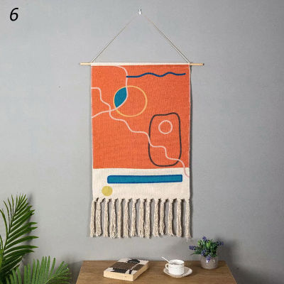 Bohemian Vintage Aesthetic Macrame Cotton Tassel Handmade Wall Hanging Tapestry For Home Living Room Boho Decor Art Decoration