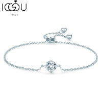 IOGOU 1CT Moissanite สร้อยข้อมือเพชรพร้อมใบรับรอง925เงินสเตอร์ลิง Charms สำหรับผู้หญิง2022 Luxe เครื่องประดับปรับ