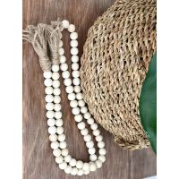 Wood Bead Garland Rustic Chic Decor Living Room/Kids Room Wall Decorations Farmhouse Ornament Woven Exquisite Wall Hanging