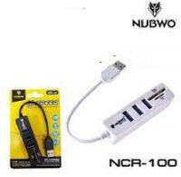 Nubwo NCR-100 Hub USB2.0 3Port+Reader (ประกัน1ปี)