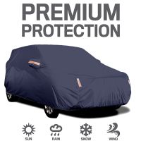 Car Cover Full Cover Protector Outdoor Protection With Reflective Strip Waterproof Dustproof Universal For Sedan 4.5X1.75X1.5M