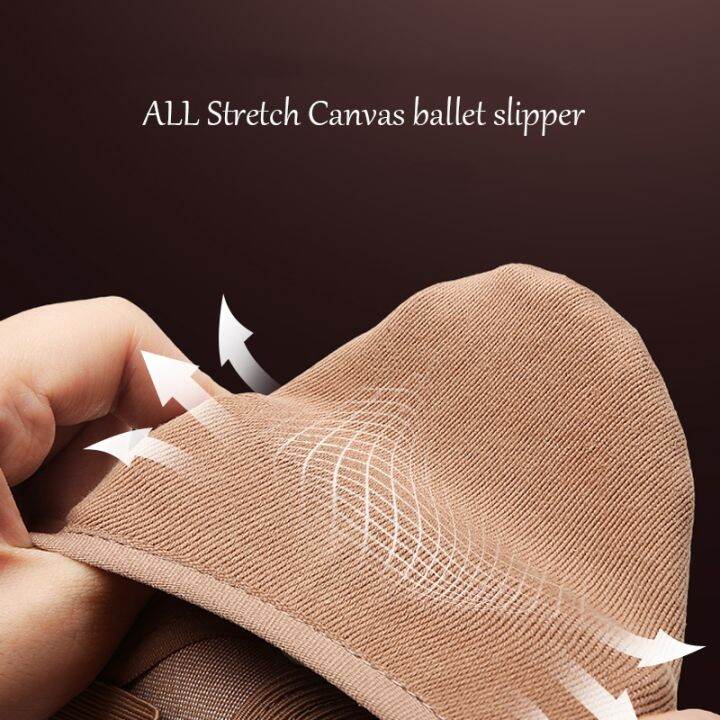 hot-dt-ballet-shoes-pointe-for-stretch-canvas-slippers-split-sole-flats-dancing