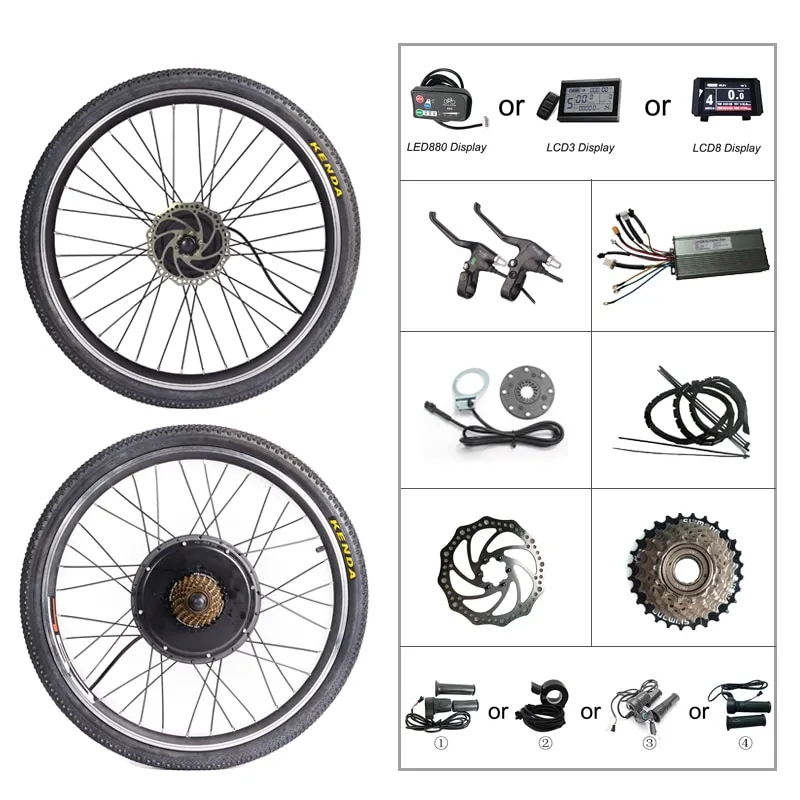 EBIKE 48V 1000W 1500W Electric Bike Conversion Kit 20 24 26 27.5