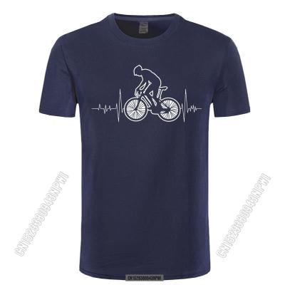 New Season Mountain Biking Mtb T Shirt Brand Clothes Bicycles Logo Shirt Mountain Bike Heartbeat Bicycle Cycling Gift T-Shirt