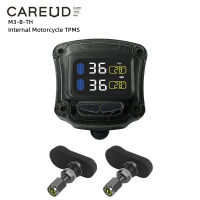 CAREUD M3B-TH รถจักรยานยนต์ TPMS + 2 เซ็นเซอร์ภายในรถจักรยานยนต์ TPMS