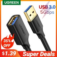 UGREEN Kabel Ekstensi USB Kabel USB 3.0 untuk Laptop PC TV Pintar Xbox One SSD USB 3.0 2.0 Kabel Perpanjangan Kabel Kecepatan Cepat Mini