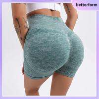 BETTERFORM เอวสูงเอว กางเกงขาสั้นสำหรับผู้หญิง เสื้อผ้าสำหรับโยคะ ผ้าผ้าทอ กางเกงกีฬาขาสั้น ฤดูร้อนฤดูร้อนฤดูร้อน ดันขึ้น กางเกงขาสั้นสำหรับออกกำลังกาย สำหรับผู้หญิง