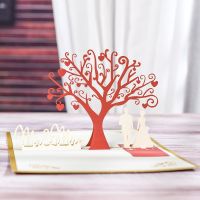 【YF】▼  Wedding Invitation Valentines Day Pop-Up Cards for Bridal Shower Anniversary Married