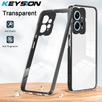 KEYSION เคสใสกันกระแทกสำหรับ Redmi Note 12 4G 12 Pro 5G โปร่งใส TPU + โทรศัพท์พีซีฝาหลังสำหรับ Xiaomi Redmi Note Redmi Note 12 Pro + 5G