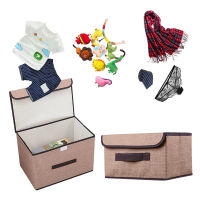 1pc nonwovens Storage Box Foldable Clothing Sundries Portable Storage Bag With Lid Foldable Storage Box Household Finishing