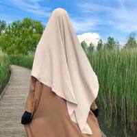 Khimar ยาวฮิญาบสำหรับผู้หญิง,เสื้อผ้าสำหรับสวดมนต์อิสลามมีผ้าคลุมหน้าชุดอะบายาจิลแบ็บเสื้อเด็กแขนกุดหนึ่งชิ้นเสื้อผ้าอาหรับมุสลิมเดือนรอมฎอน