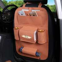 Universal Waterproof Car Back Seat Organizer Storage Bag Multi Pocket Hanging Pouch Woolen Cloth 40cmx50cm Auto Accessories