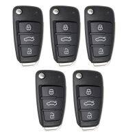 For Xhorse XKA600EN Universal Wire Remote Key Flip Fob 3 Buttons for Audi A6 Q7 Type for VVDI Key Part 5Pcs/Lot