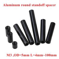 10pcs M3 Aluminum Column post M3x6/8/10/12/15/20/25/30/35/37..100mm Black Aluminum round standoff spacer Spacing screws RC Parts