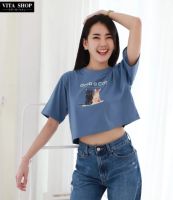 ?Flash sale เสื้อครอป oversize คอตตอลเนื้อนุ่มมาก พร้อมส่ง CBCHR02