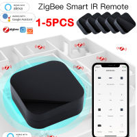 5-1PC Tuya ZigBee Universal สมาร์ทรีโมทคอนลอินฟราเรด IR รีโมทคอนลสำหรับ Smart Home Work รองรับ Alexa Home