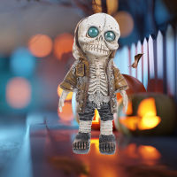 Arenlen【Hot Sale】 Halloween Hoodie Skeleton Figurine Cool Skeleton Ornament Table Skeleton Figurine