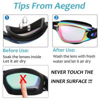 Swim Goggles No Leaking Electroplating Anti Fog UV Protection Clear Vision Swimming Goggles with Earplugs Nose Clip Set RW