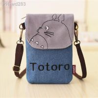 New Cartoon Cute Totoro Bear Canvas Messenger Bag Women Fashion Mini Zipper Shoulder Bags Handbag Girls Purse Clutch Phone Pouch