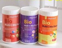 DEPROUD วิตามินซีสด 500 กรัม (ได้ 3 กระปุก) BIO Multi C Mix Grape 1 กระปุก+ BIO Multi C Mix Orange 1 กระปุก+ BIO Multi C Mix Peach 1 กระปุก ปริมาณ 500,000 มิลลิกรัม