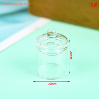 FactoryOutlete?Cheap? 1:12 dollhouse MINI Glass Candy Jar กาแฟถั่วเก็บขวดนมของเล่นตกแต่งห้องครัว