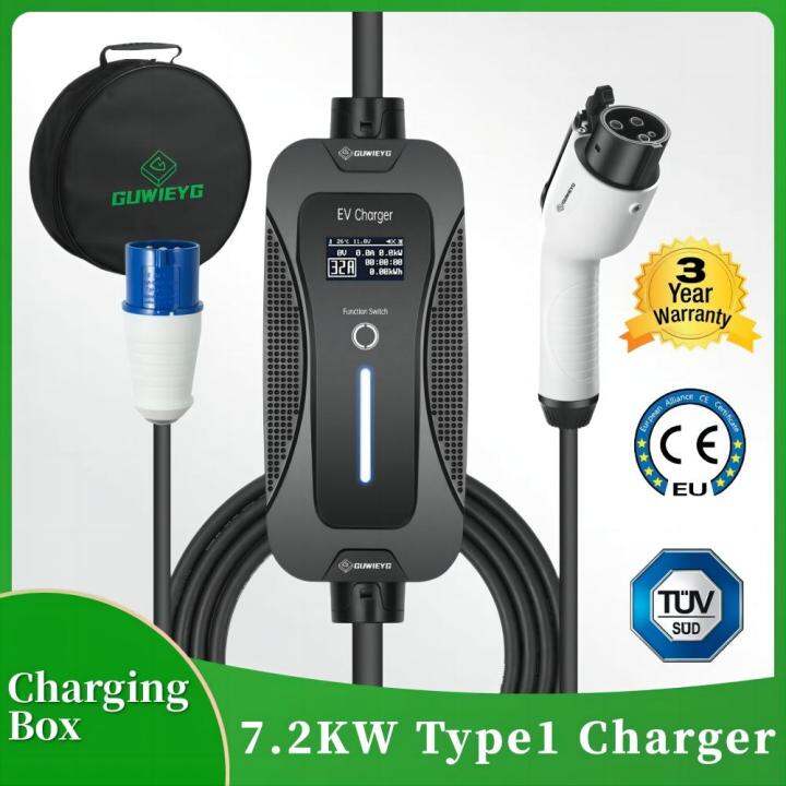 Type1 Plug 32A Type1 Protable EV Charger EU Standard CEE Plug Electric