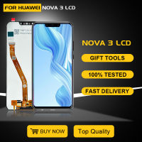 6.3นิ้วสำหรับเหมาะสำหรับเหมาะสำหรับ nova 3 LCD Touch Screen Digitizer ASSEMBLY PAR-LX1M l X1LX9 TL20 AL00จอแสดงผลกรอบจัดส่งฟรี