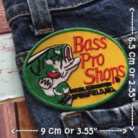 โลโก้ Bass Pro Shops ตัวรีดติดเสื้อ อาร์มรีด อาร์มปัก ตกแต่งเสื้อผ้า หมวก กระเป๋า แจ๊คเก็ตยีนส์ Hipster Embroidered Iron on Patch