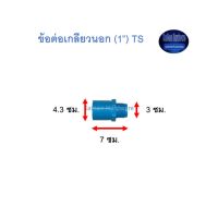 ข้อต่อเกลียวนอก ท่อน้ำไทย (1”) Thai Pipe TS Valve Socket ฟ้า 1