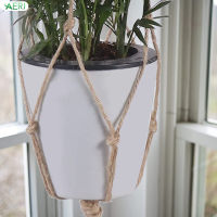 AERJ Macrame ตะกร้าตัวยึดกระถางดอกไม้ที่ปลูกทำสวนที่แขวนต้นไม้สำหรับ Boho การตกแต่งบ้าน AERJ Macrame ที่แขวนต้นไม้ที่ปลูกทำสวนตัวยึดกระถางดอกไม้ตะกร้าสำหรับ AJ-MY การตกแต่งบ้าน Boho