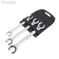 3Pcs 10-17mm Oil Pipe Flare Nut Wrench Set Of Keys Multitools Full Polish High Torque Hand Tool Brake Wrench For Car Repair