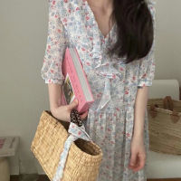 Spot parcel post[ Spot Goods ]2023 Summer Korean Dongdaemun New Fashion Casual Gentle Elegant Floral Dress for Women