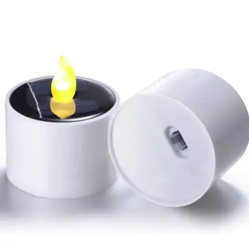 Solar Candles Flameless Led Tea Light Flicker Candles Warm Light