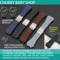 Qualiy 23x33mm watchband soft silicone rubber belt for Porsche strap design blue black brown Watch Band 6620 free tools buckle