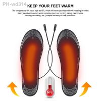 Winter Electric Heated Insoles USB Heating Feet Warmer Thermal Shoe Sock Pad Heated Insoles Warm Washable Full Foot Fever Unisex