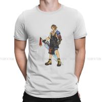 Final Fantasy Game Tshirt For Men Tidus Portrait Humor Leisure Sweatshirts T Shirt 100% Cotton New Design Fluffy