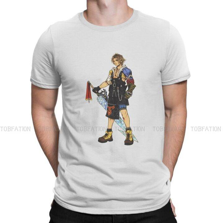 final-fantasy-game-tshirt-for-men-tidus-portrait-humor-leisure-sweatshirts-t-shirt-100-cotton-new-design-fluffy