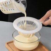 Reusable Mesh Kitchen Nylon Ultra Fine Filter Mesh Strainer Spoon Sieve Soy Milk Juice Coffee Food Filter Kitchen Colander Colanders Food Strainers