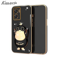 Kanavi เคสโทรศัพท์รูปเป็ดที่เข้าถึงได้สำหรับ OPPO A36 A76 A57 A37 A57E 4G A57 5G A92 A57S A77 A77S A73 4G A54 A96 A74 A83 A52เคสโทรศัพท์ตัวชุบโลหะหรูหราแฟชั่นใหม่ที่ใส่เป็ดถอดออกได้สวยงาม