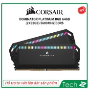 Ram Corsair Dominator Platinum RGB 64GB 2x32GB 5600Mhz DDR5